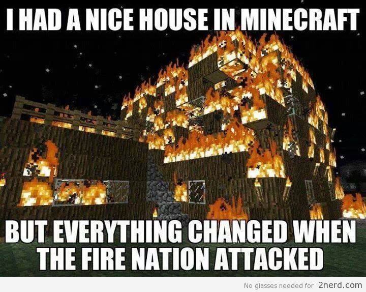 Funny Minecraft Memes fire nation