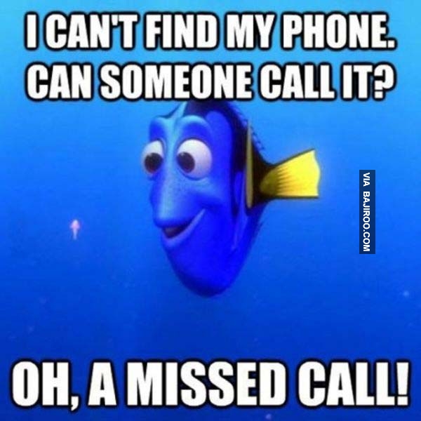 Phone Meme about a missed call