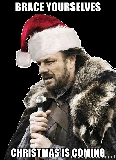 Brace Yourselves Xmas Meme With Santa Hat