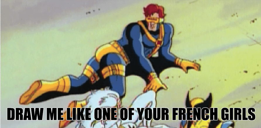 X-Men Meme with Cyclopes.