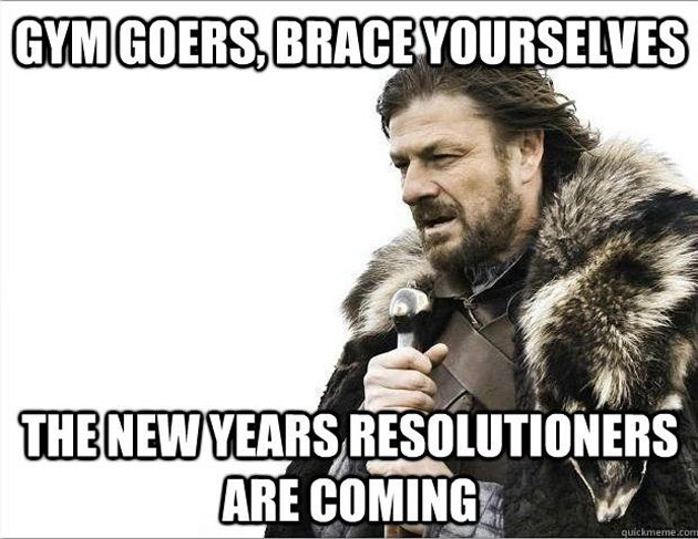 Brace yourselves gym goers - it's New year!