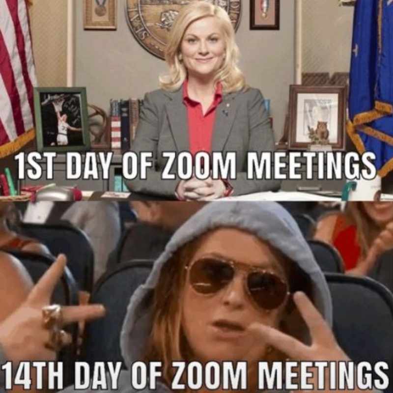 Zoom meetings are dress down every day