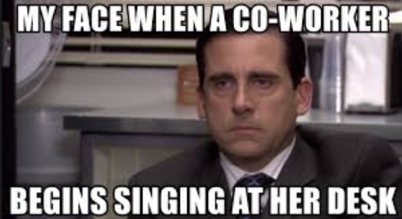 Do not sing at work