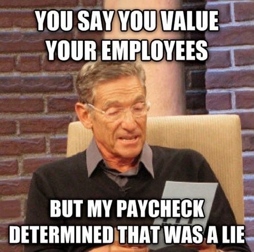 When you're a valued employee